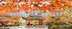 湖南省长沙市岳麓山的是什么亭子