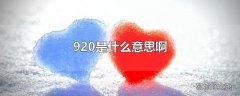 920是什么意思啊