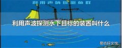 利用声波探测水下目标的装置叫什么