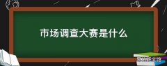 市场调查大赛是什么