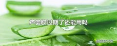 芦荟胶过期了还能用吗