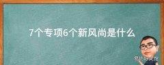 7个专项6个新风尚是什么