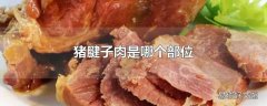 猪腱子肉是哪个部位