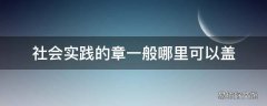 社会实践的章一般哪里可以盖