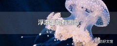 浮游生物有哪些