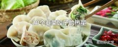 20个韭菜饺子的热量