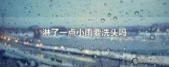 淋了一点小雨要洗头吗