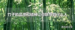 竹子的品质和精神让你联想到什么人