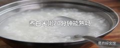 煮白米粥20分钟能熟吗