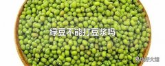 绿豆不能打豆浆吗