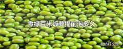 煮绿豆米饭要提前泡多久