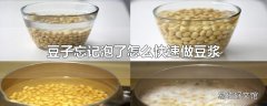 豆子忘记泡了怎么快速做豆浆