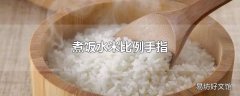 煮饭水米比例手指