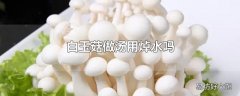 白玉菇做汤用焯水吗