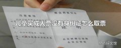 儿童买成人票没有身份证怎么取票