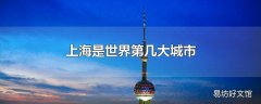 上海是世界第几大城市