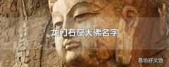 龙门石窟大佛名字