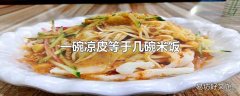 一碗凉皮等于几碗米饭