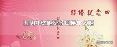 五周年结婚纪念日是什么婚