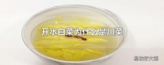 开水白菜为什么是川菜