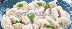 肉馅水饺需要煮几分钟