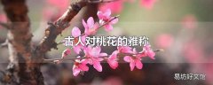 古人对桃花的雅称