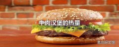 牛肉汉堡的热量