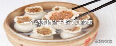 一个烧麦相当于吃了几碗饭