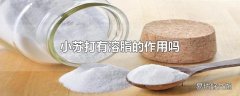 小苏打有溶脂的作用吗