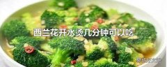 西兰花开水烫几分钟可以吃