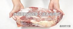 冰箱里的肉冻多久就不能吃了