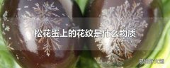 松花蛋上的花纹是什么物质