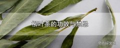 柳叶茶的功效与禁忌