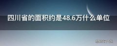 四川省的面积约是48.6万什么单位