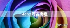 echo网名寓意