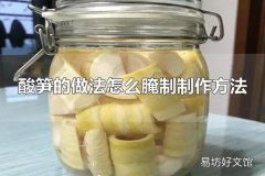 酸笋的做法怎么腌制制作方法 制作酸笋的注意事项