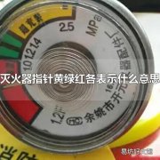 灭火器指针黄绿红各表示什么意思 指针在绿色区域才可以正常使用