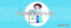 山东的健康码叫什么名字