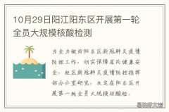 10月29日阳江阳东区开展第一轮全员大规模核酸检测 阳江市阳东区政府