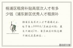 杨浦区租房补贴高层次人才有多少钱 上海杨浦区人才租房补贴政策2020